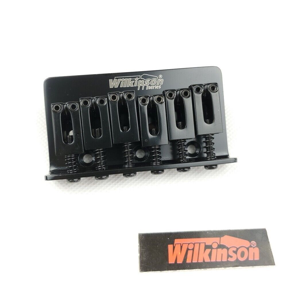Wilkinson Black Guitar Fixed Hardtail Bridge For Fender Telecaster Stratocaster