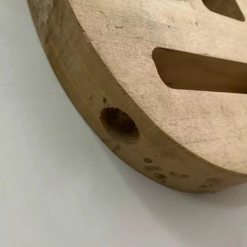 Solid-Wood Mini Single Cut Guitar Body, Unpainted Travel Blank