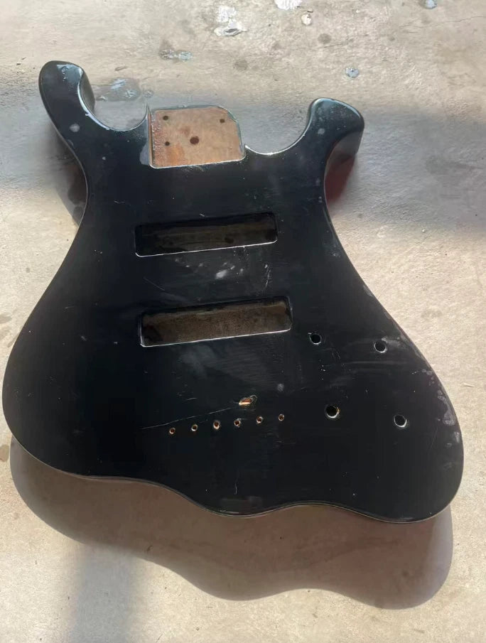 DIY Project Custom Bass Guitar Body Black