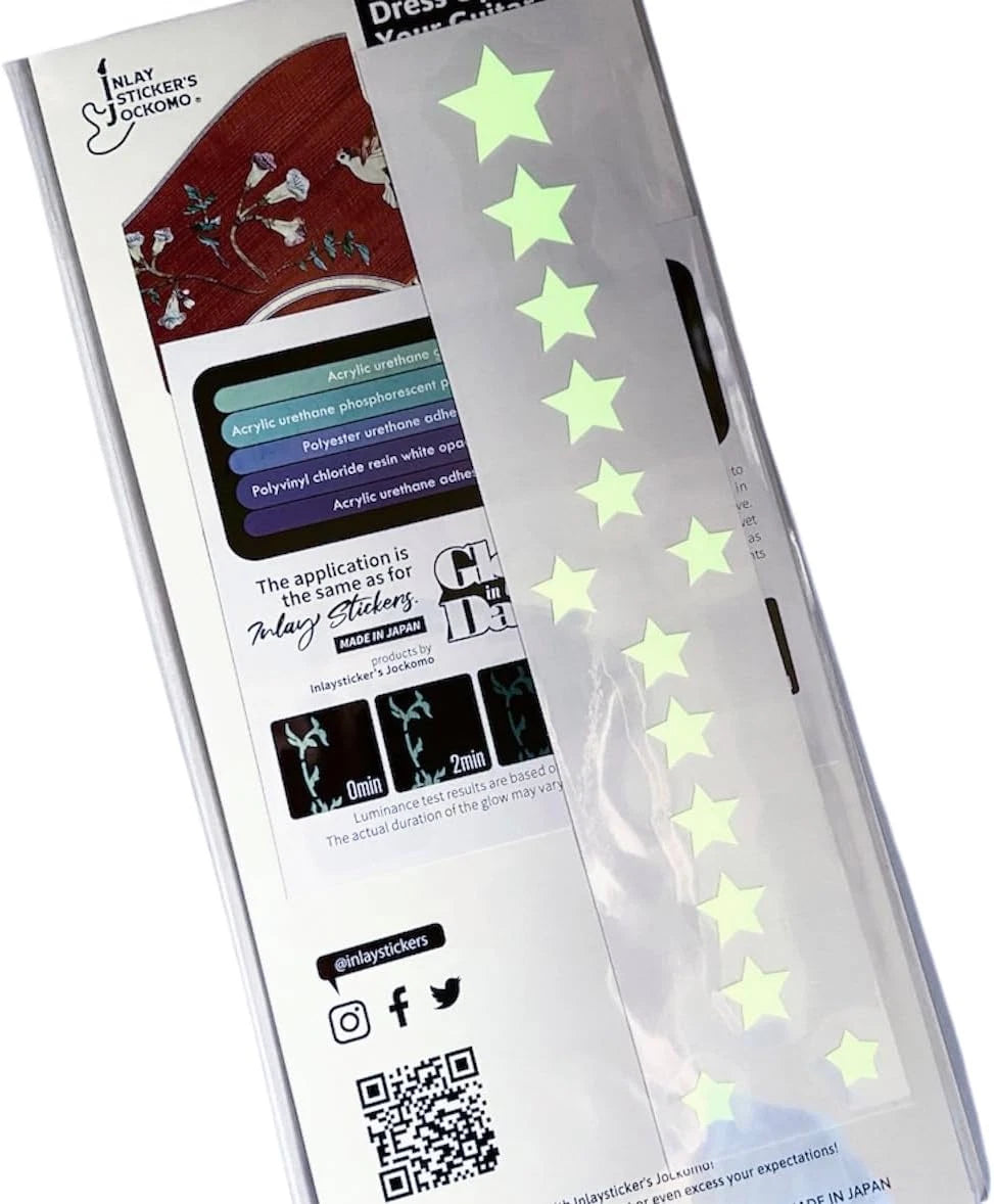 Glow in the Dark/Stars - Fret Markers for Guitars &amp; Bass/Sticker/D<wbr/>ecal by