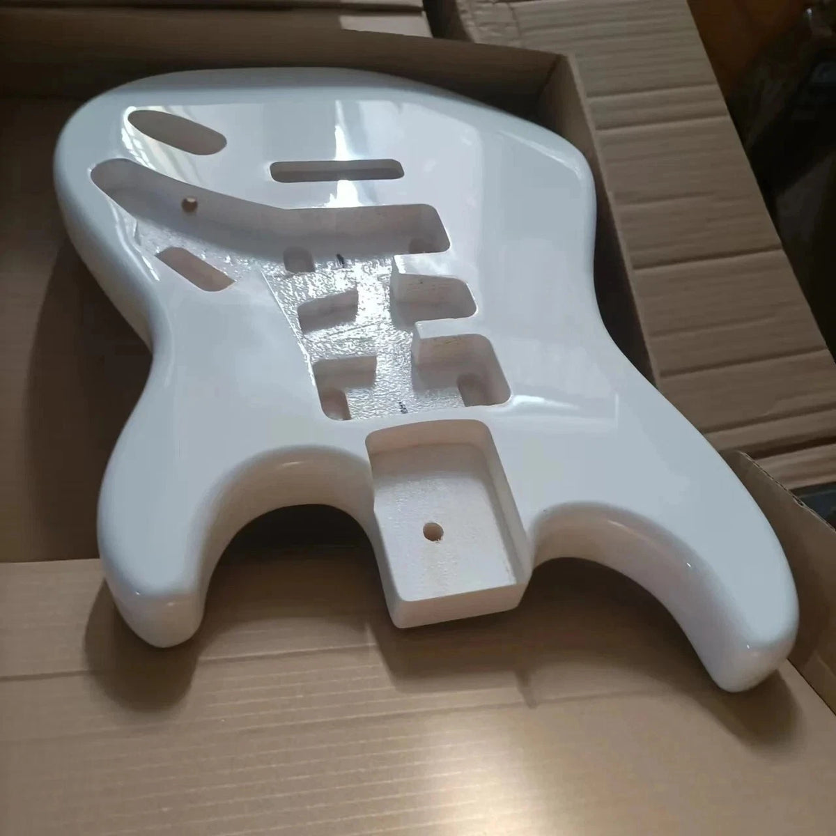 White Poplar Wood HSH Guitar Solid Body Fit ST