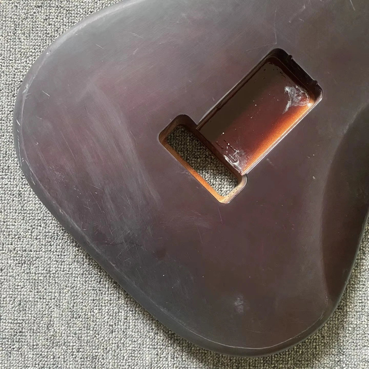 Blue Flamed Maple Guitar Body SSH Pickups and 2 Pivot Bridges Fit Strat ST
