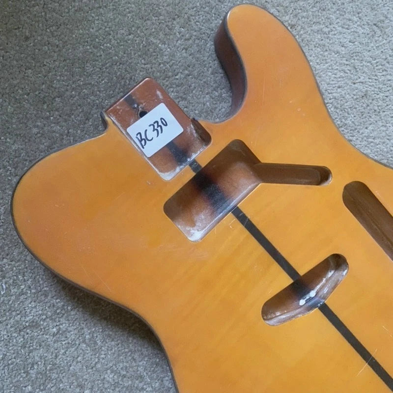 Ash Wood Guitar Body with Tiger Maple Top Body Fit Tele TL