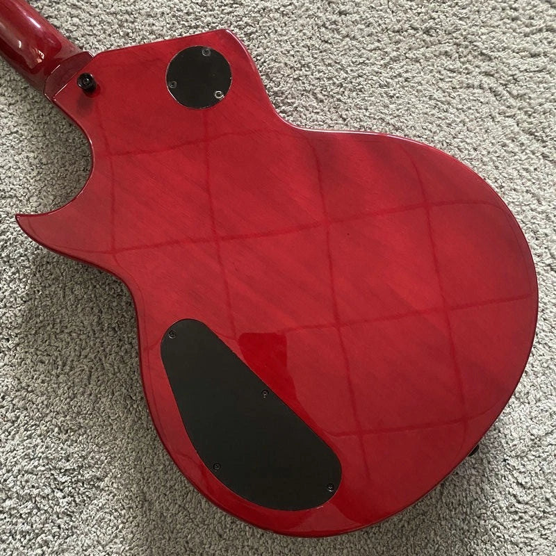 Xavier Transparent Red Single Cut Electric Guitar, Needs Rewiring