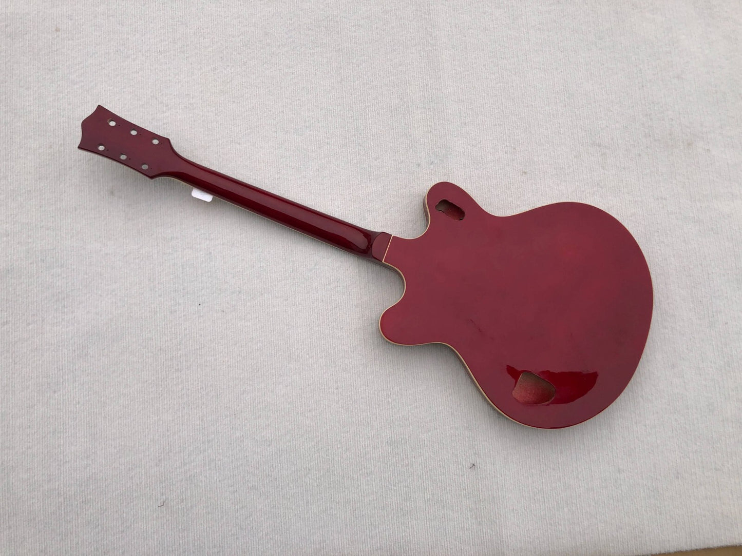 Red Tiger Maple Top Jazz Guitar Semi Hollow Body Maple Neck Rosewood Fingerboard
