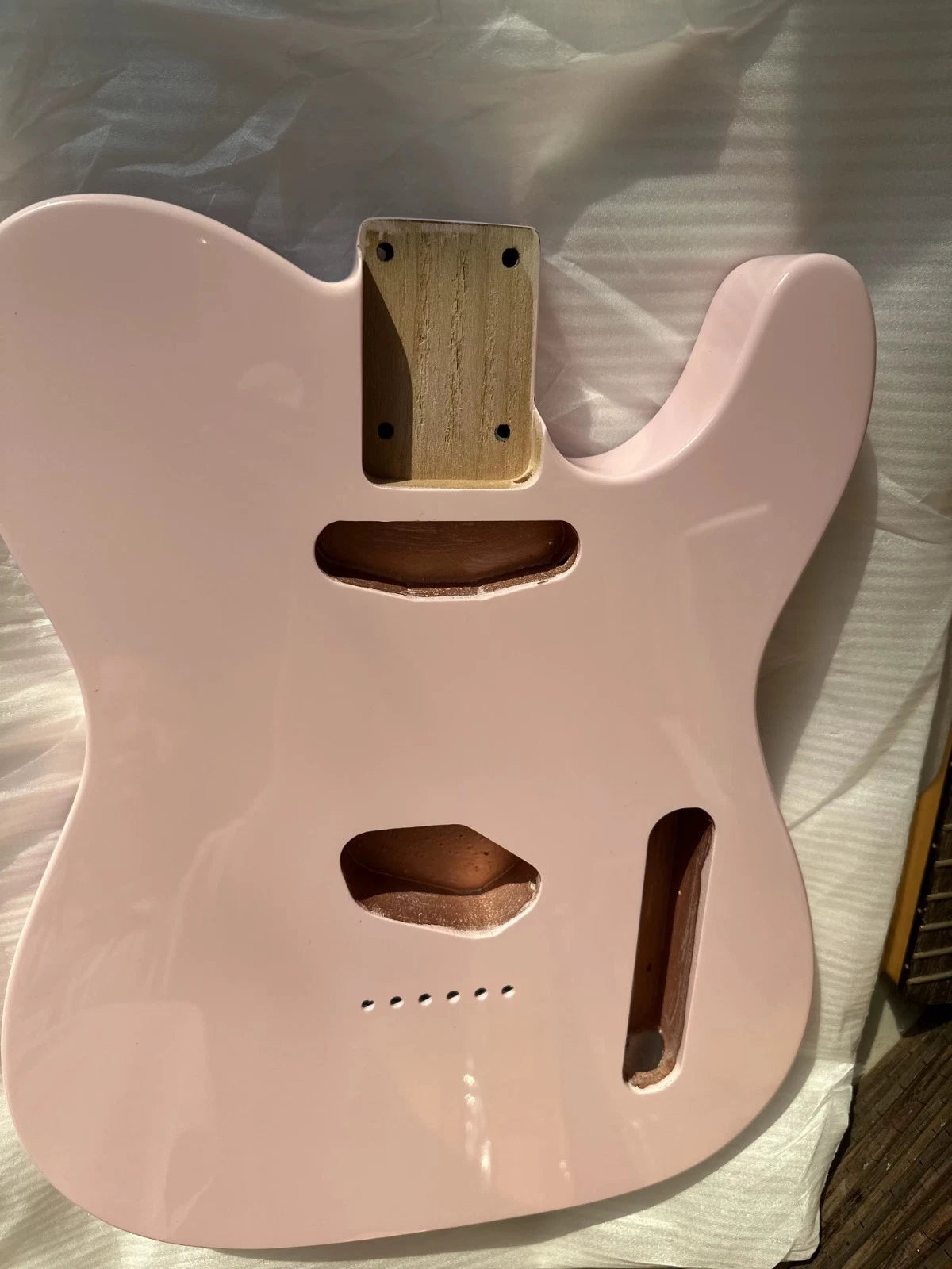 Pink Alder Wood Guitar Single Cut Body Fit TL