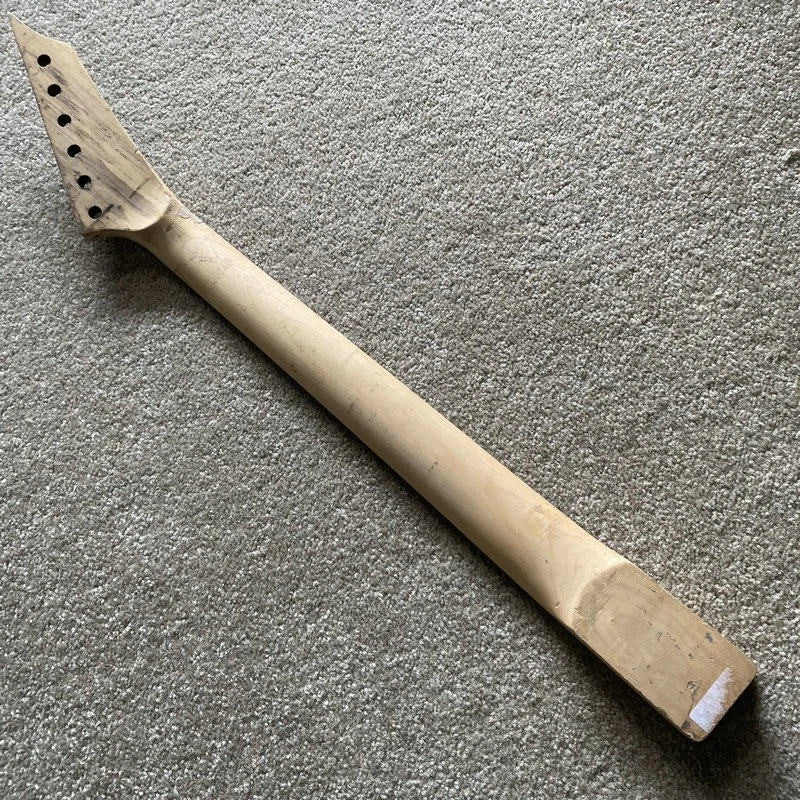 Maple Wood Guitar Neck, Reversed Headstock, Rosewood Fingerboard, 24 Frets