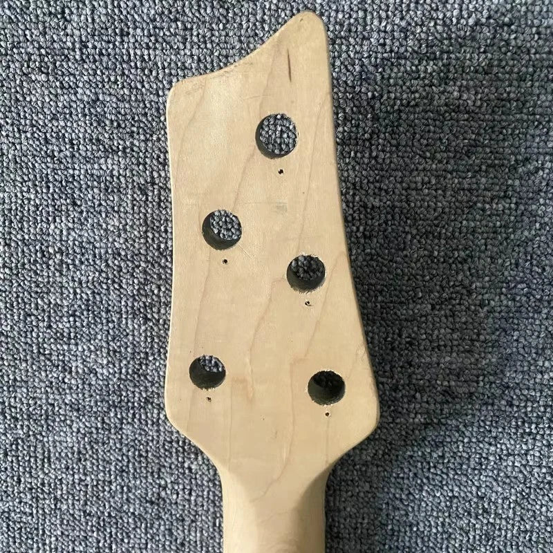 Black 5 String Bass Maple Wood Neck, Rosewood 24 Frets Fingerboard