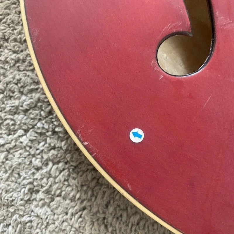 Semi Hollow Guitar Set in Red, Tiger Maple Body, Mahogany Neck