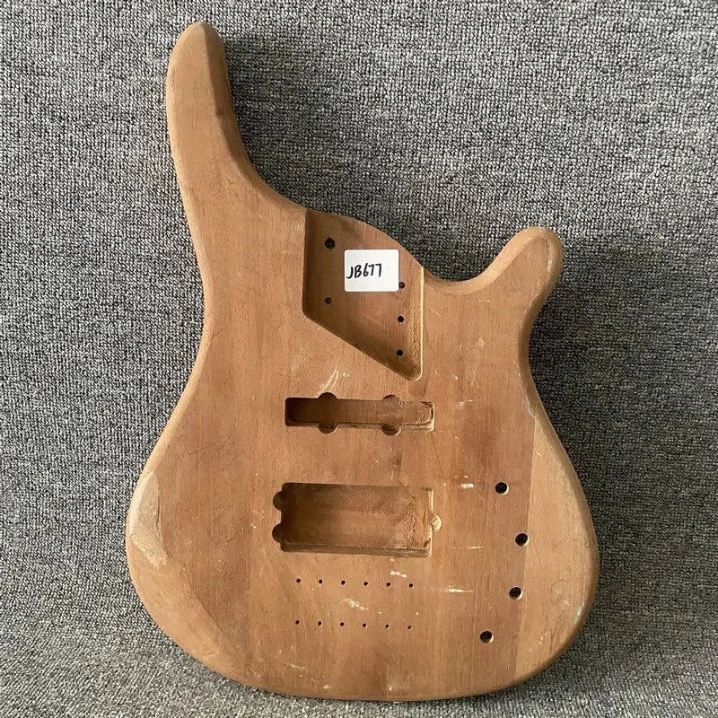 Mahogany Wood Electric Bass Unfinished Body DIY Project