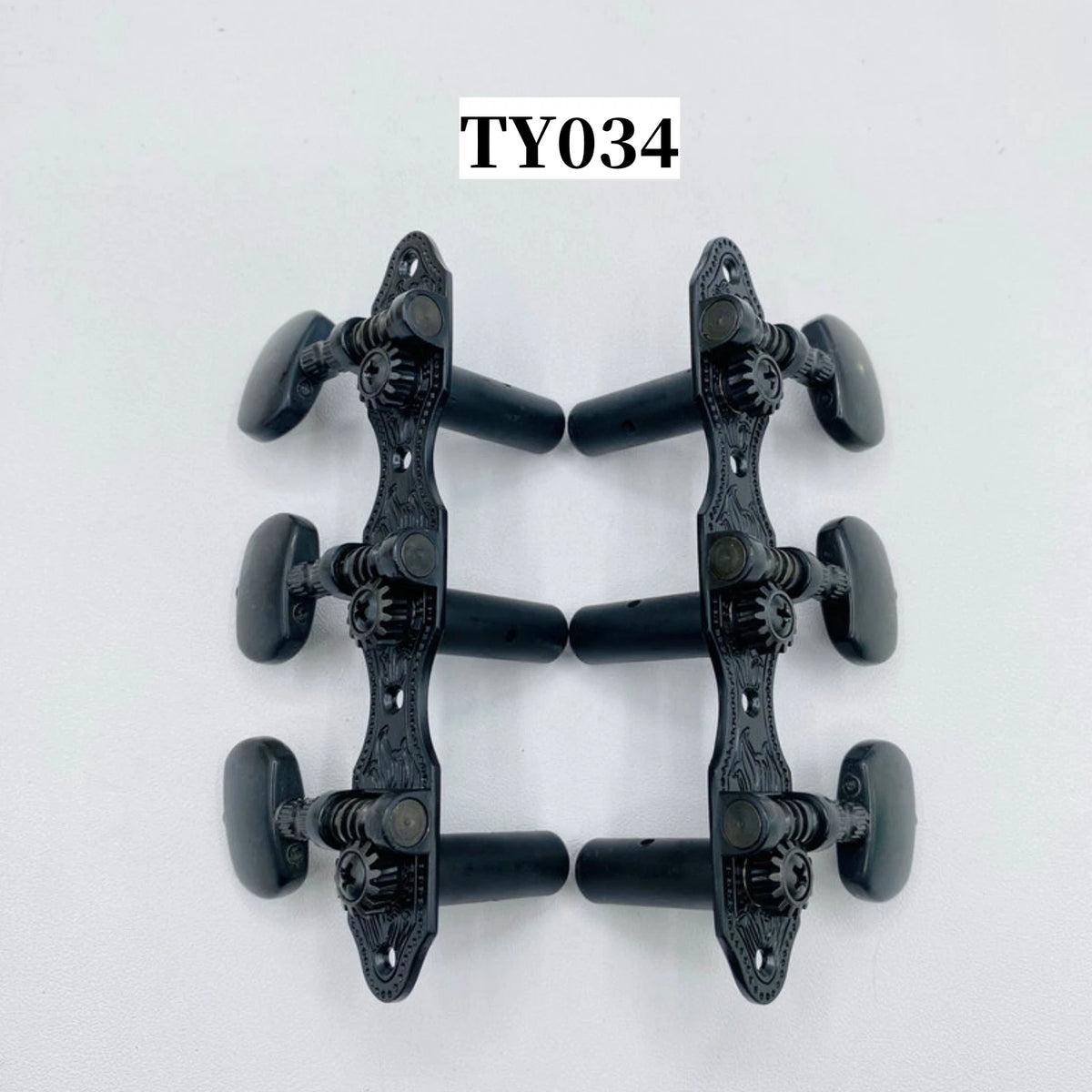 Classical Guitar Tuning Pegs 3R3L Machine Heads Keys in Black
