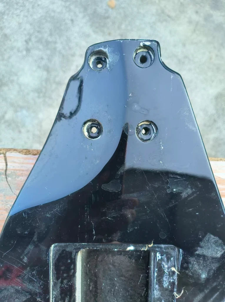 Gloss Black HH Guitar Body, Double Locking Bridge For Flying V DIY Project