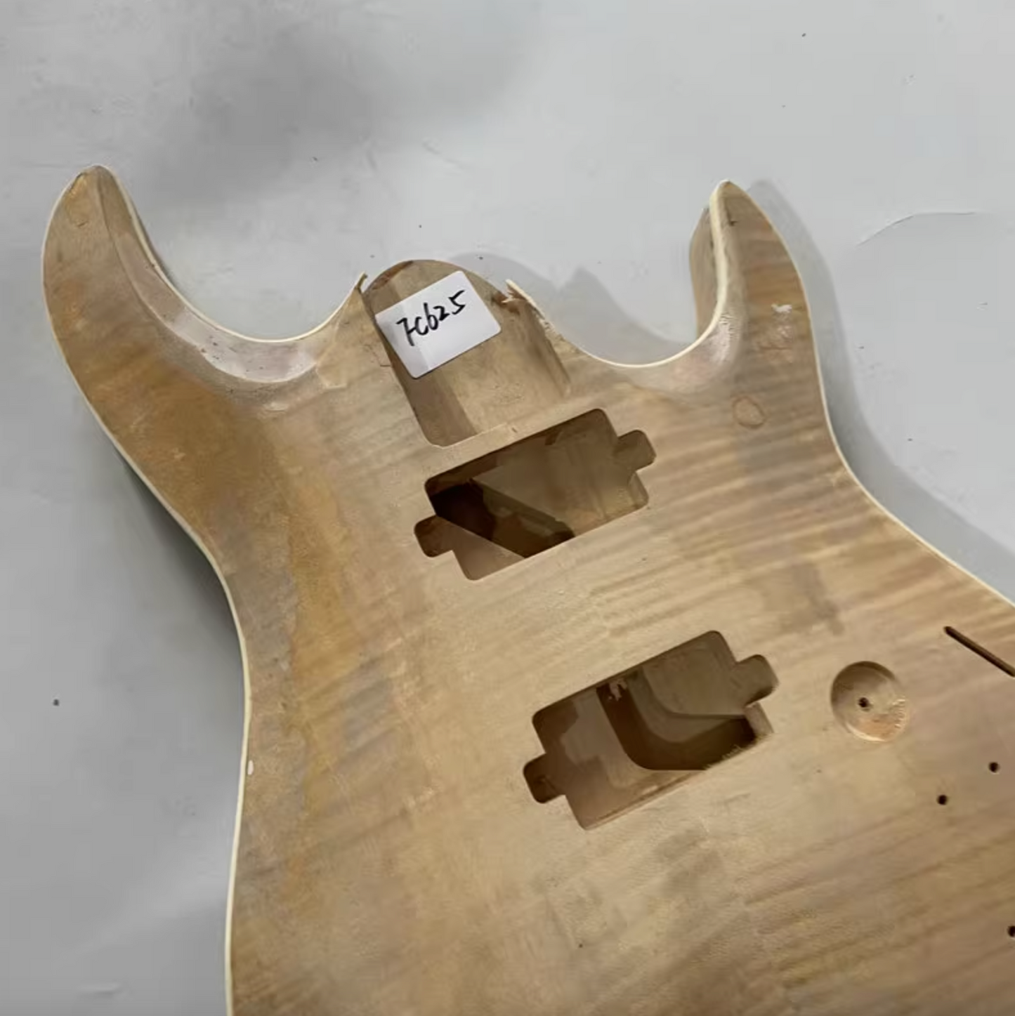 Basswood Guitar HH Body with Veneer Tiger Maple Top DIY Project