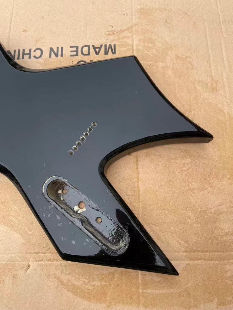 HH Glossy Black 7 String Guitar Body with String Through Bridge Fit Warlock
