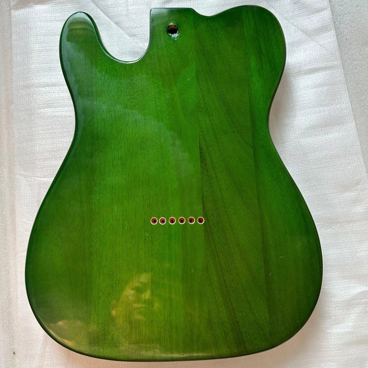 Green Burst Flame Maple Guitar Mahogany Wood Body Fit TL DIY Project