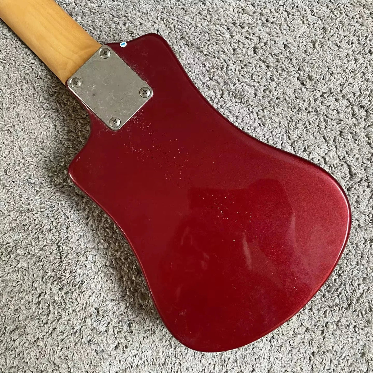 Red Mini Electric Guitar Kit, 24-Fret Reverse-Headst<wbr/>ock DIY Project