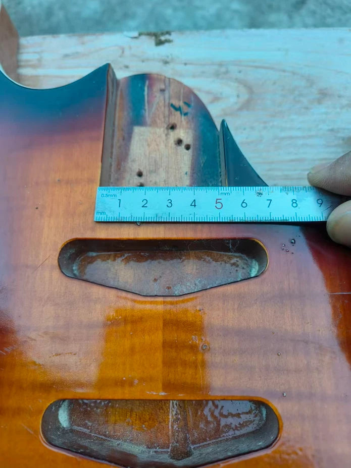 HSS Sunburst Finish Guitar Tiger Maple Top Body DIY Project