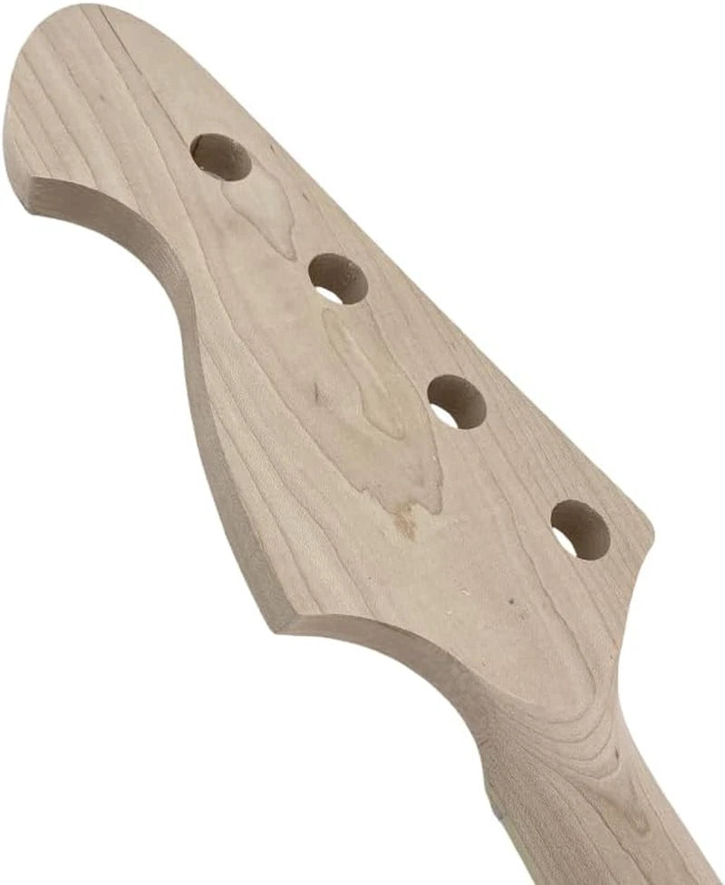 Unfinished 4 String Bass Maple Neck, 2 Frets Rosewood Fingerboard Fit Jazz Bass