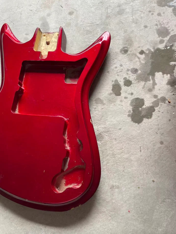 Red DIY Project Guitar Body Fit Sharkfin Guitars