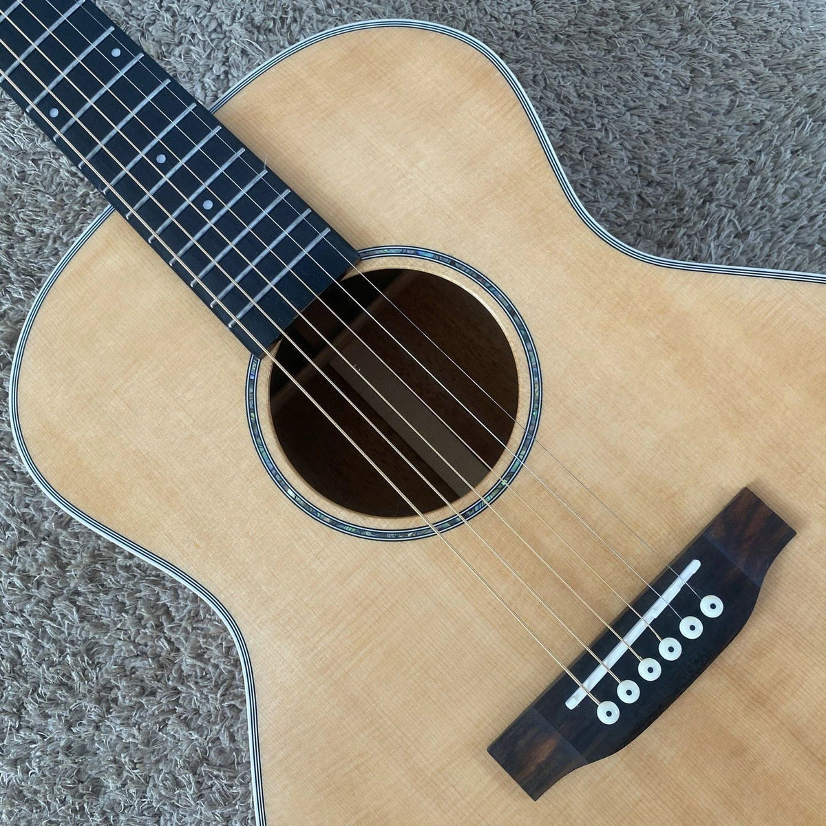 36-Inch Acoustic Guitar, Spruce Top, Flame-Okoume Body