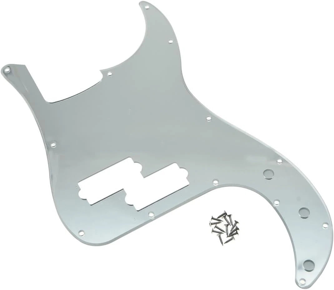 Silver Mirror 4 String Bass Pickguard Fit Precision P Bass