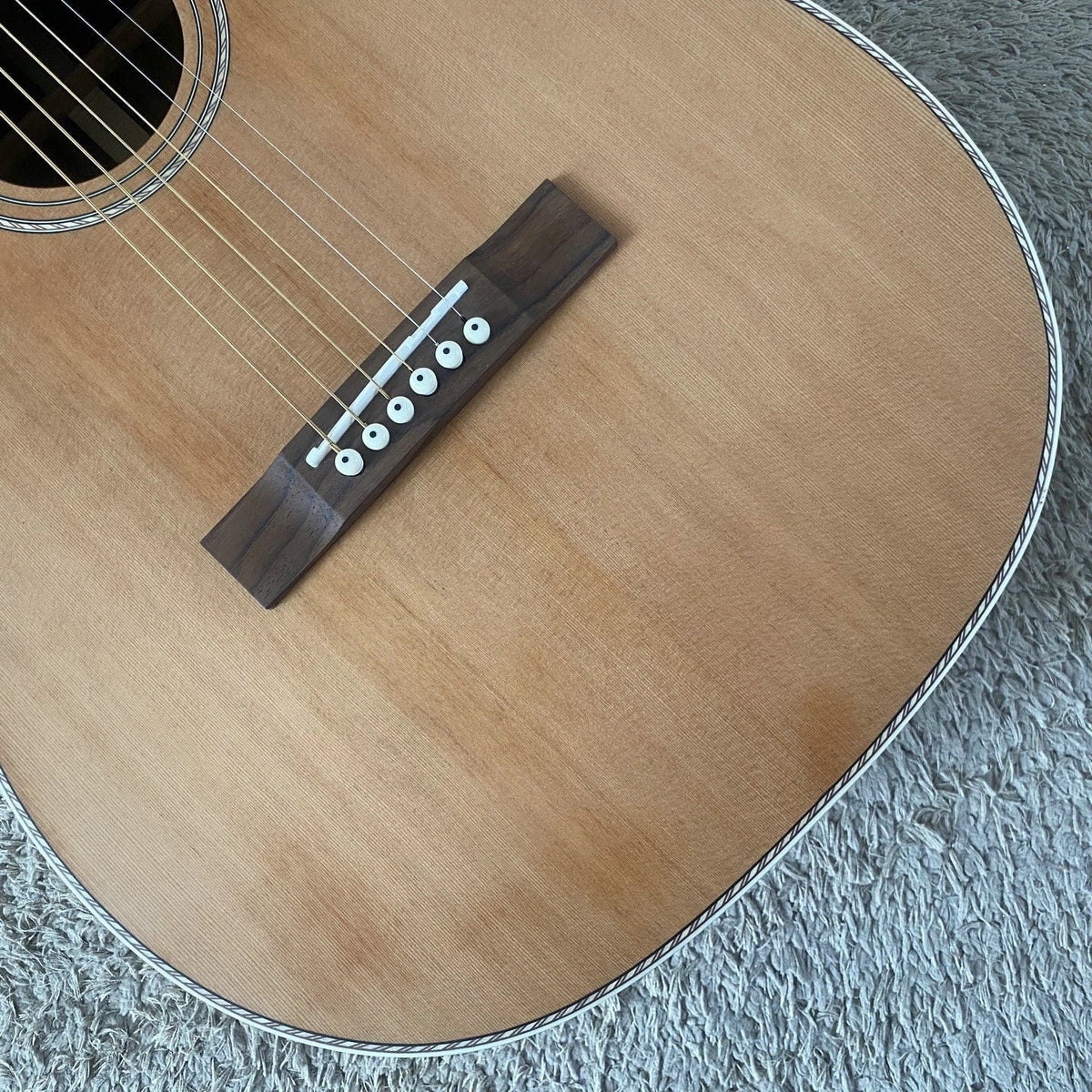 38-Inch Parlor Acoustic Guitar, Red Pine Top, Santos Rosewood Body
