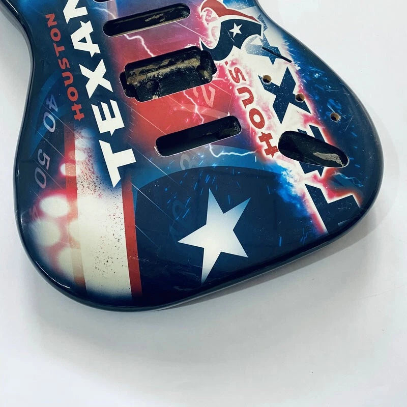 Custom DIY Project Houston Texans Guitar HSS Basswood Body