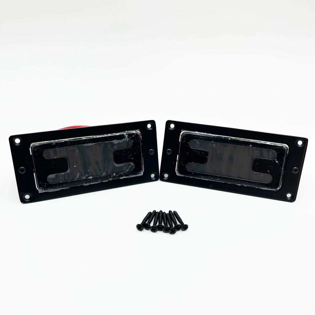 Black Mini Guitar Humbucker Pickups Set Pair, 50mm Neck/52mm Bridge