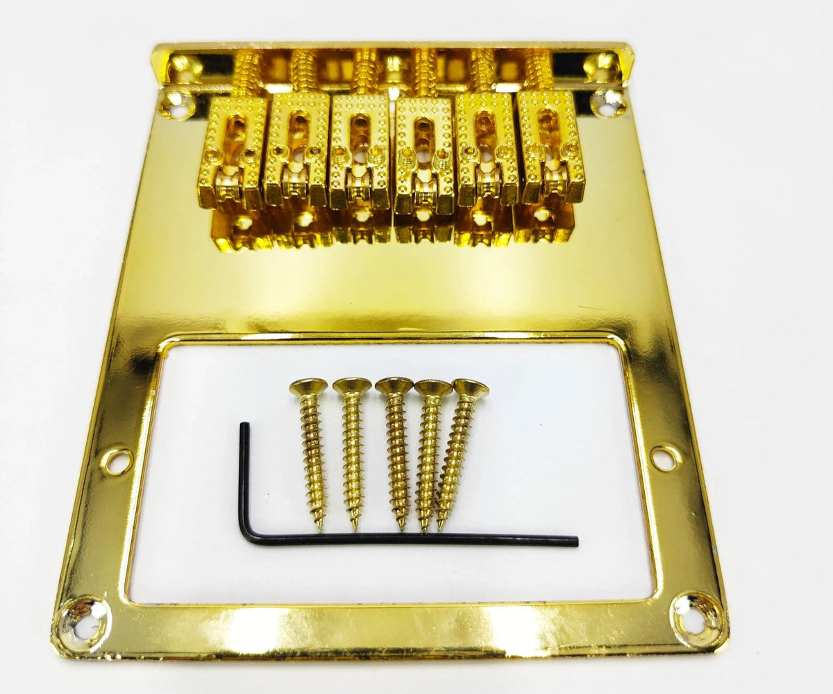 Gold Roller Saddles Guitar Humbucker Tele Bridge Fit Telecaster TL