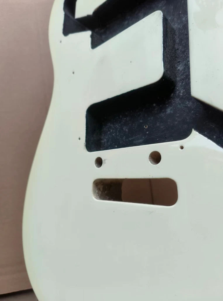 Creamy White Guitar HH Solid Body DIY Project Fit Tele TL