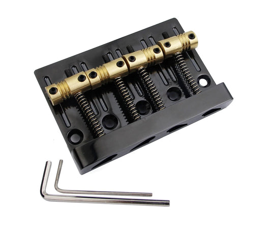4 String Bass Bridge Brass Saddles in Black Finish Fit Precision/Jazz Bass