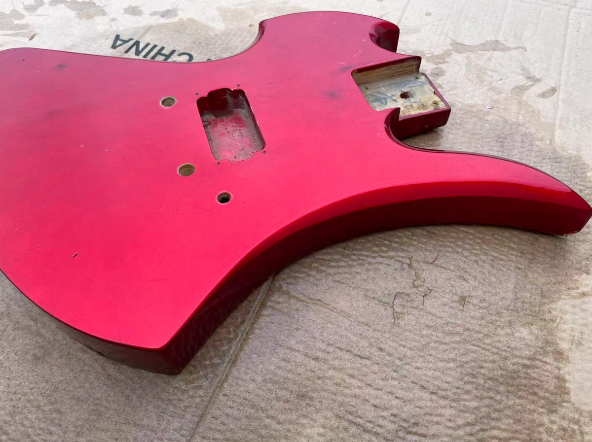 Metallic Red Basswood Guitar Body, with Single Humbucker Fit Mockingbird DIY