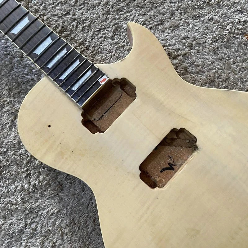 Tiger Maple Guitar Body with Mahogany Neck, Rosewood Fingerboard