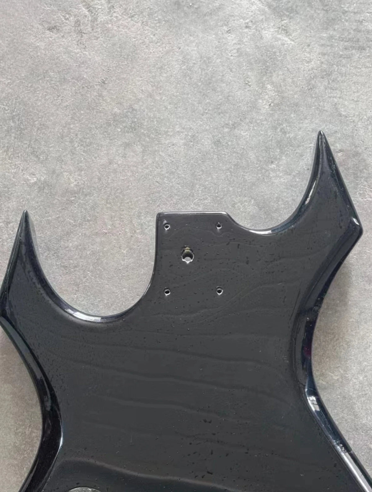 Black with Red Top HH Guitar Solid Basswood Body Fit Warlock