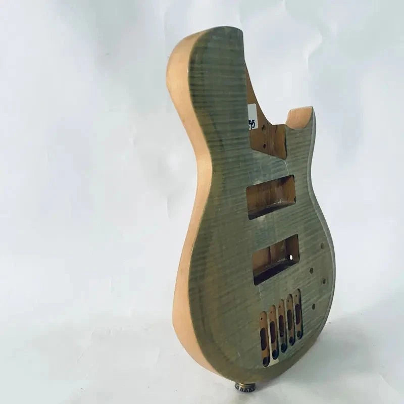 Tiger Maple Top 5 String Electric Bass Solid Alder Wood Body DIY Project