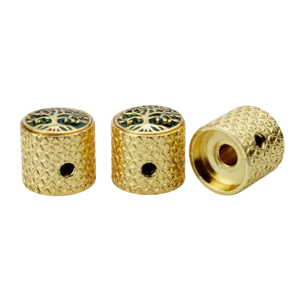 3pcs Gold Guitar Bass Knobs Tree Of Life Top Fit Ibanez,Kiesel,<wbr/>Peavey,Fender,<wbr/>ESP