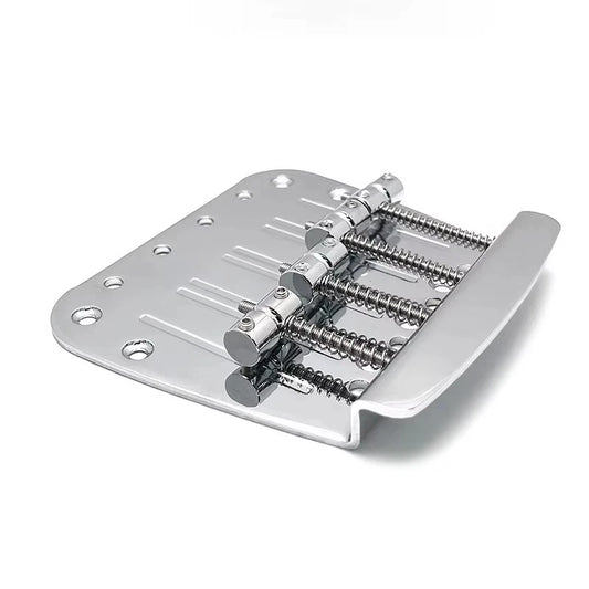 Chrome 4 String Electric Bass Fixed Hardtail Bridge with 17.5MM Spacing