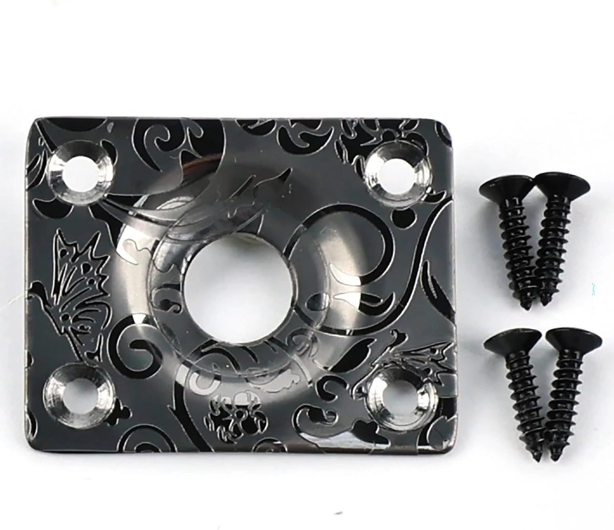 Engraved Steel Guitar Output Jack Plate Socket Fit Telecaster Tele / LP