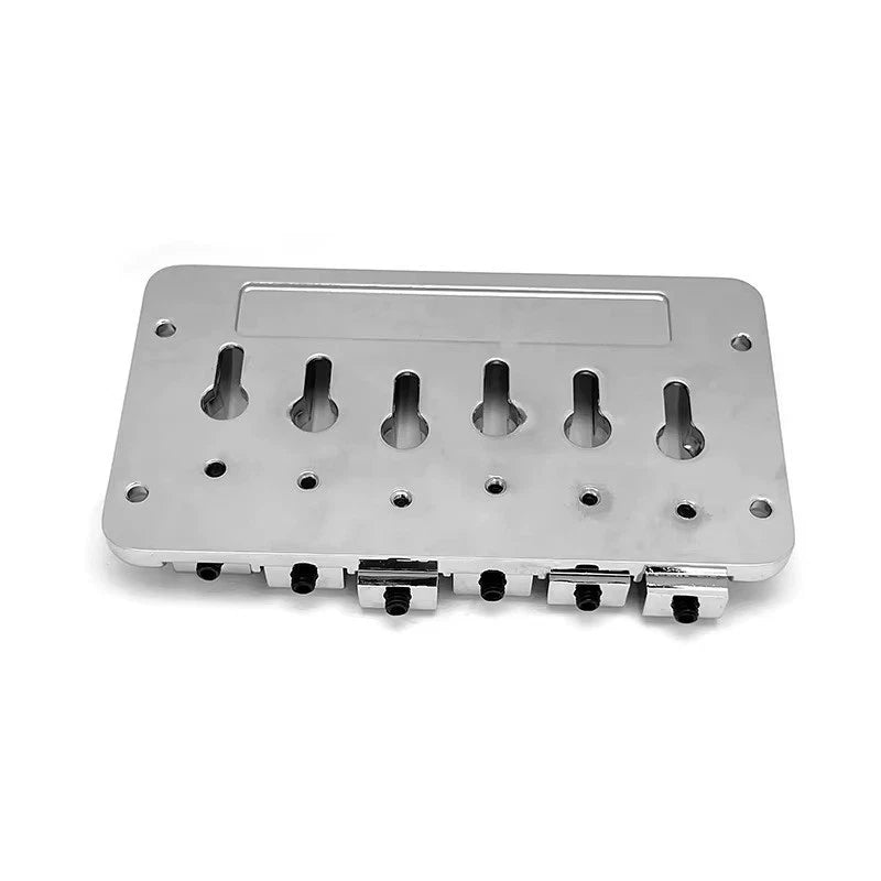 Black, Gold or Chrome 6-String Bass Bridge with Separated Saddles