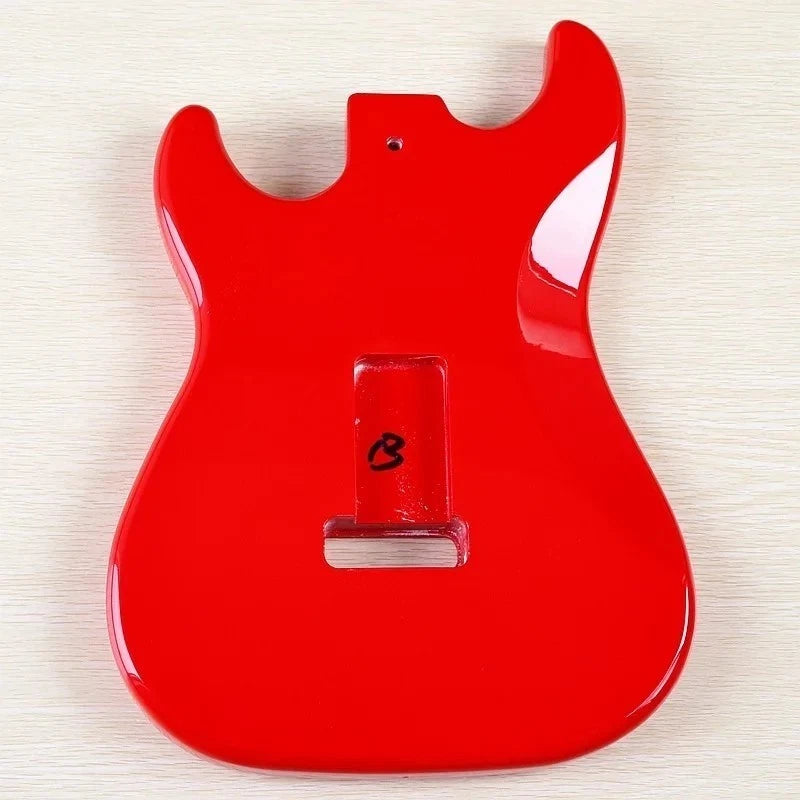 Glossy Red Poplar Wood Guitar Body Fit ST