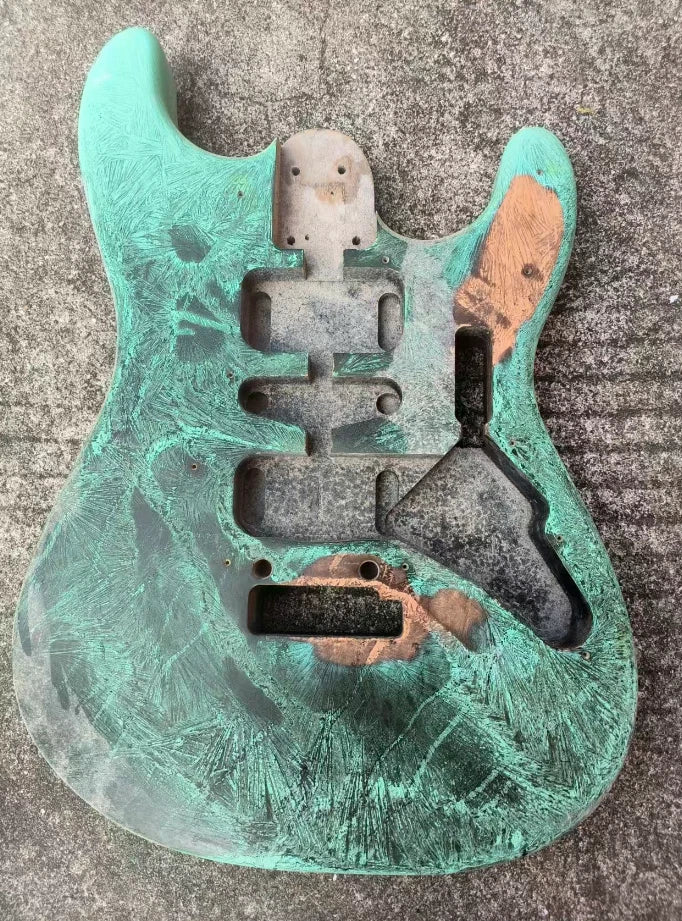 Custom Green Finish Guitar Solid Body DIY Project Fit ST