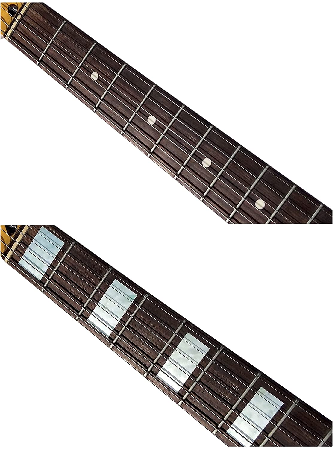 White Pearl Blocks Electric Guitar Fret Inlay Markers Stickers