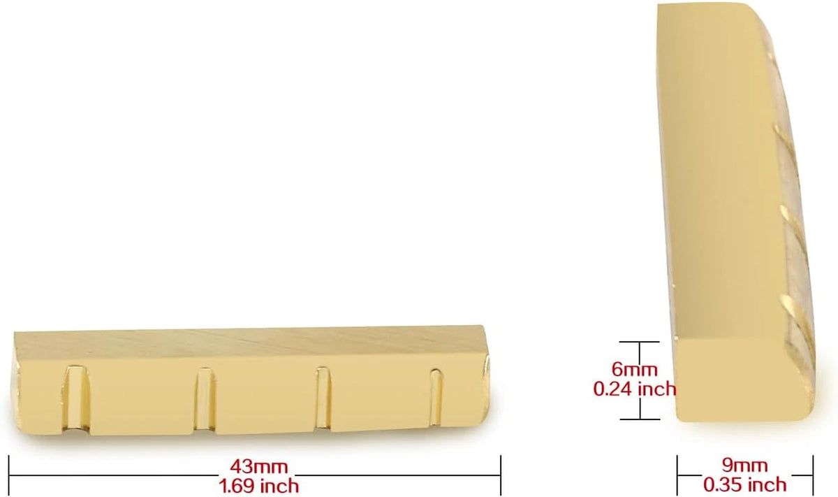 Slotted Brass 4 String Electric Bass Nut 43MM Fit Precision P Bass