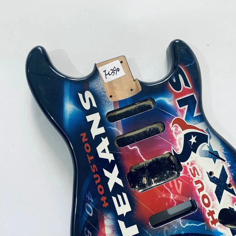 Custom DIY Project Houston Texans Guitar HSS Basswood Body