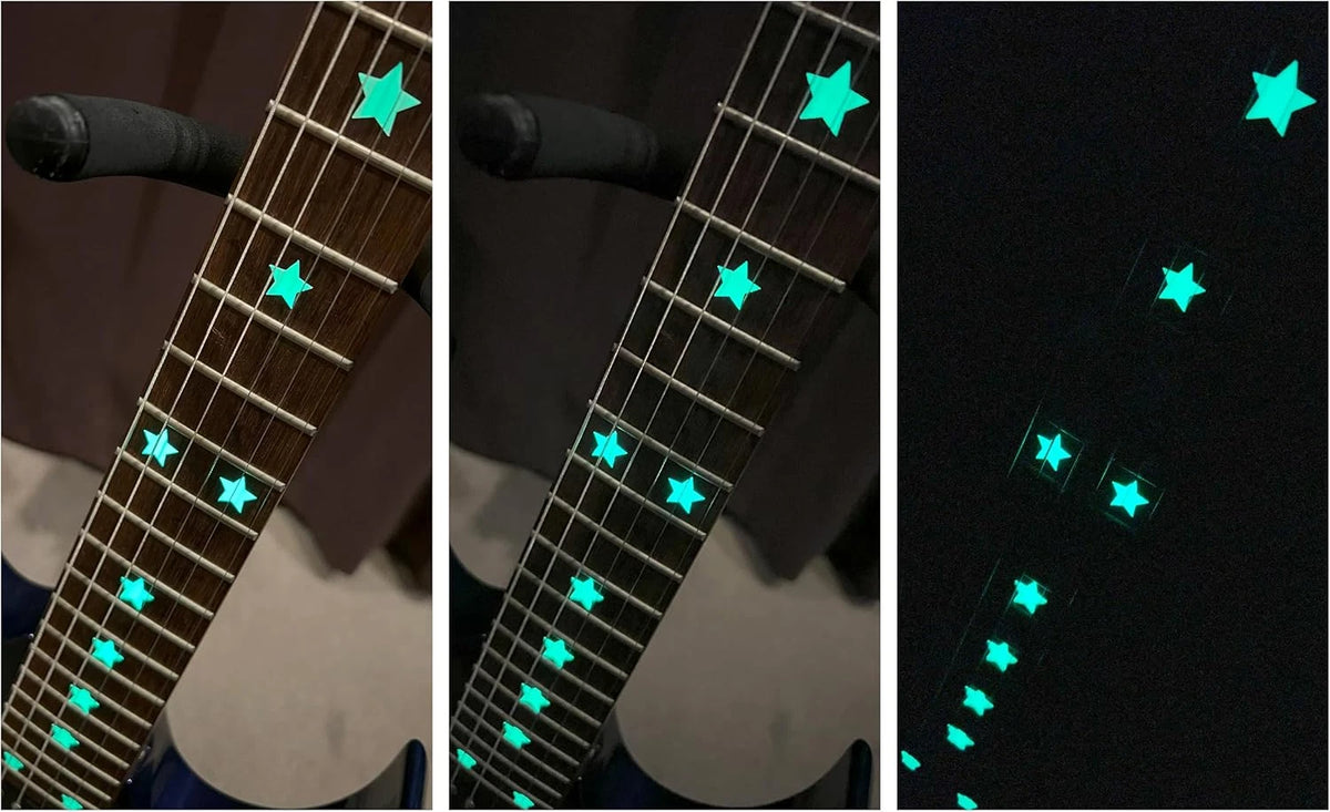 Glow in the Dark/Stars - Fret Markers for Guitars &amp; Bass/Sticker/D<wbr/>ecal by