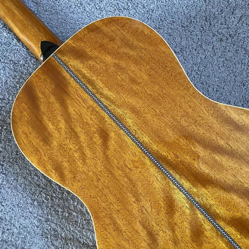 Parlor Acoustic Guitar, All Solid Wood, 38 Inch