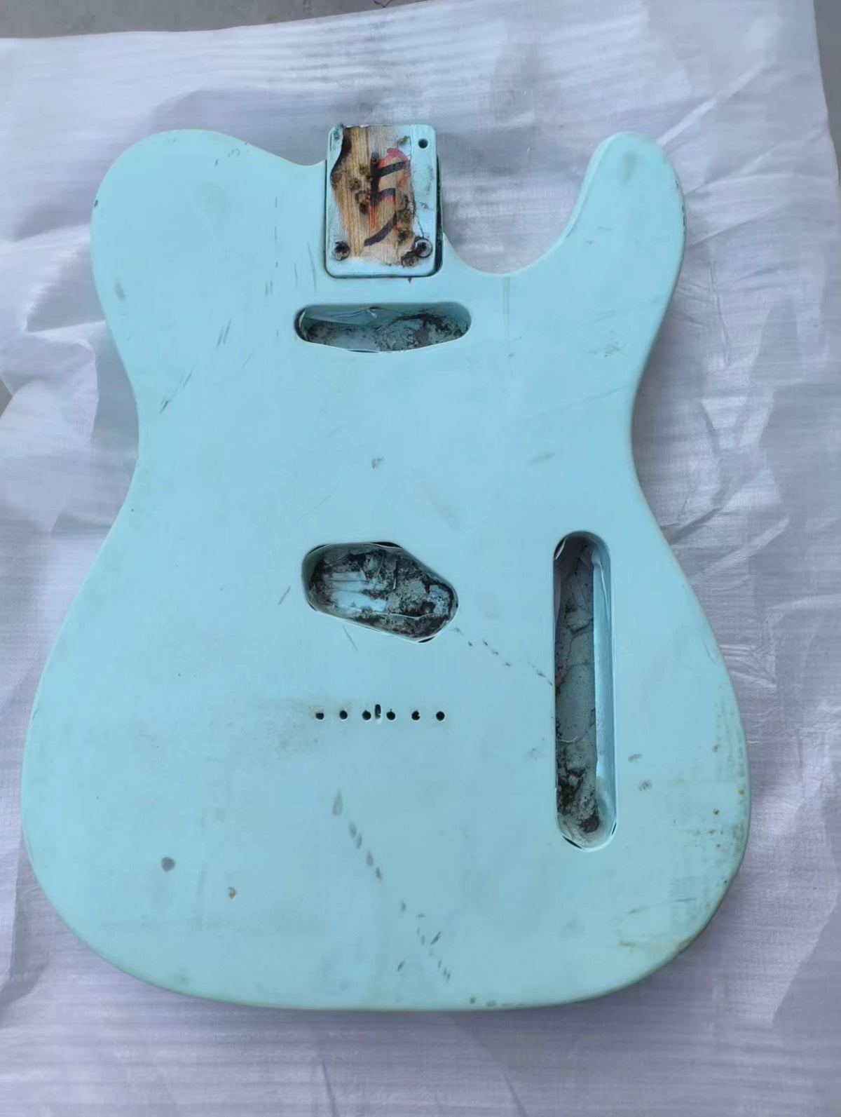 Blue Poplar Wood Tele Guitar Body