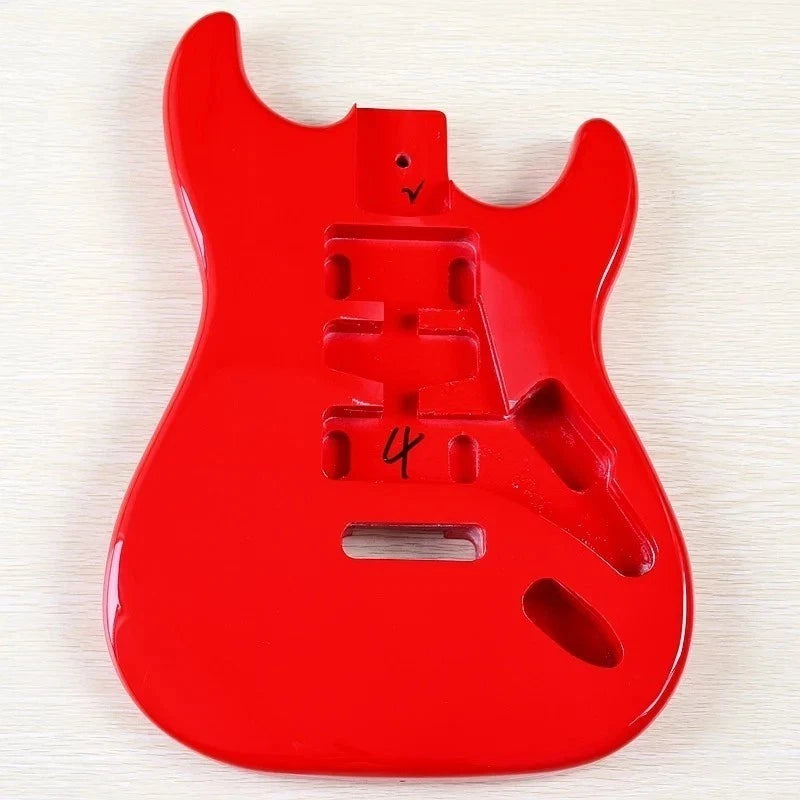 Glossy Red Poplar Wood Guitar Body Fit ST