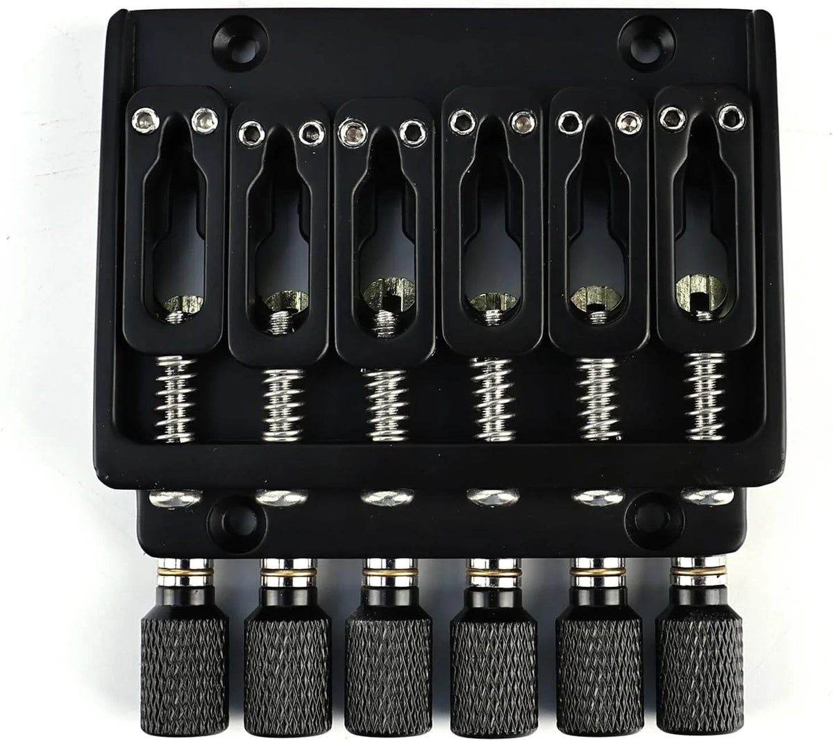 Black 6 String Headless Guitar Bridge Tremolo System