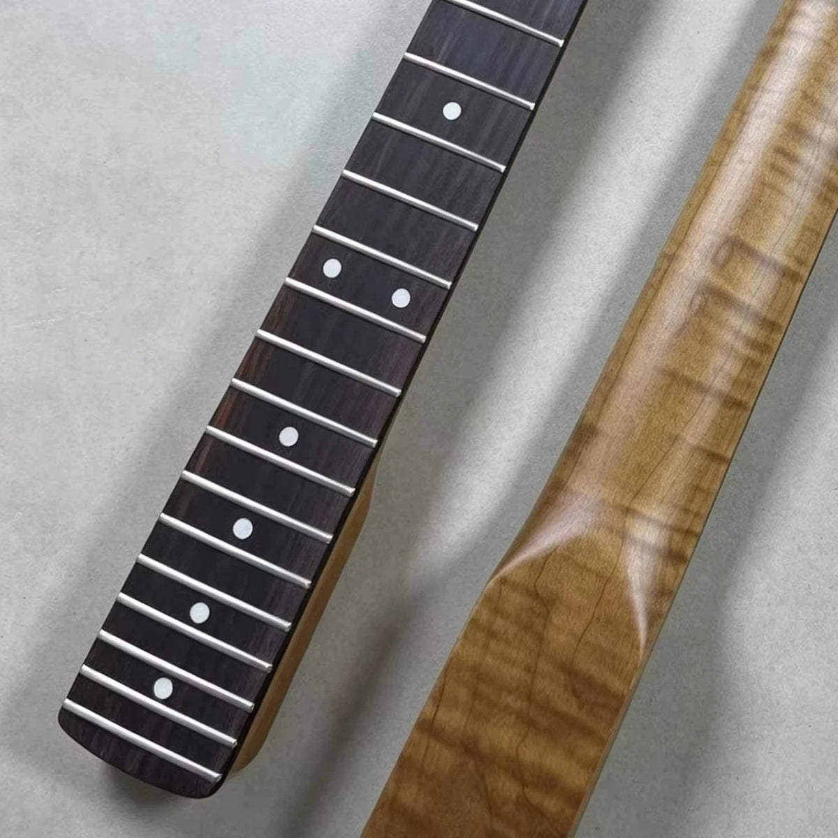 Flamed Tiger Maple Guitar Neck 22 Frets Rosewood Fingerboard Fit ST